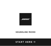 Bose SoundLink Micro Bluetooth Speaker Bundle Multilingual Quick Start Guide