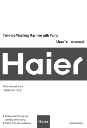 Haier HWM100-113S User Manual