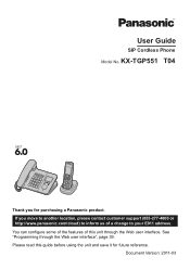 Panasonic KX-TGP551T04 KXTGP551 User Guide