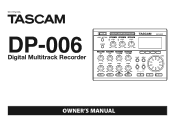 TASCAM DP-006 Owners Manual