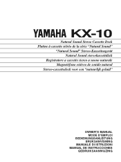 Yamaha KX-10 Owner's Manual