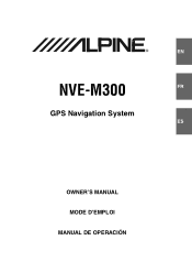 Alpine NVE-M300 Om Nve-m300 En
