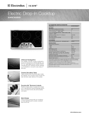 Electrolux E36EC65ESS Specification sheet