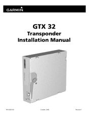 Garmin GTX 32 Installation Manual