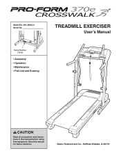 ProForm 370e Treadmill User Manual