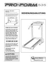 ProForm 535 Treadmill German Manual