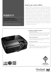 ViewSonic PJD5111 PJD5111 - Spec Sheet