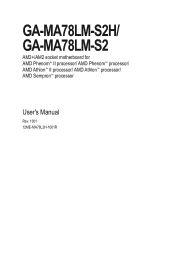 Gigabyte GA-MA78LM-S2H Manual