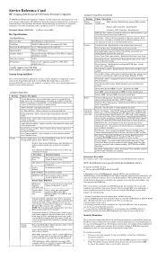 HP Dc7100 HP Compaq dx6100 and dc7100 Series Personal Computer Service Reference Card (1st Edition)
