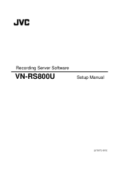 JVC VN-RS800U Setup Manual