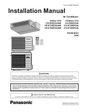 Panasonic CS-E9SD3UAW install manual