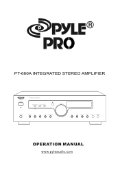 Pyle PT680A PT680A Manual 1