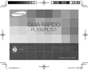 Samsung PL100 Quick Guide (easy Manual) (ver.1.0) (English, Portuguese, Spanish)