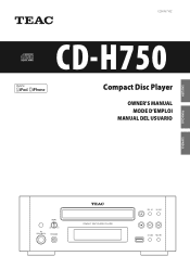 TEAC CD-H750 CD-H750 Owner's Manual
