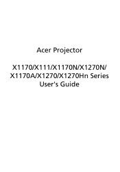 Acer X1270 User Manual
