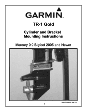 Garmin TR-1 Gold Marine Autopilot Cylinder and Bracket Mounting Instructions - Mercury 9.9 HP Bigfoot 2005 and newer