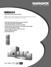 Magnavox MRD510 Product Spec Sheet