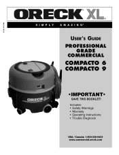 Oreck Commercial Canister Owners Guide