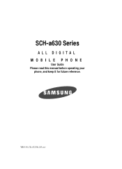 Samsung SCH-A630 User Manual (user Manual) (ver.d3) (English)