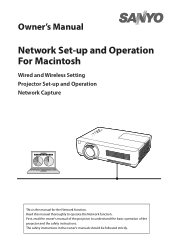 Sanyo PLC-XU305A Owner's Manual Network Mac