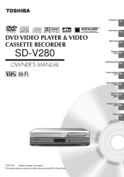 Toshiba SDV280 Owners Manual