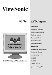 ViewSonic VG750 User Guide