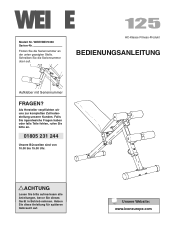 Weider Pro 125 Bench German Manual