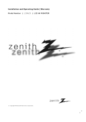 Zenith L30W26 Operating Guide