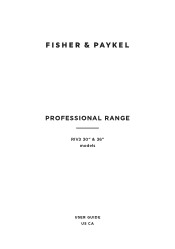 Fisher and Paykel RIV3-304 User Guide Professional Range
