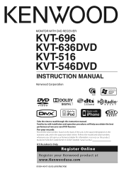 Kenwood KVT-636DVD Owner's Manual