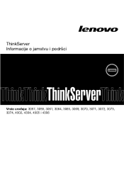 Lenovo ThinkServer RD330 (Croatin) Warranty and Support Information