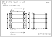 NEC 8M-B120C 8M-B120C Wall Mount Drawing