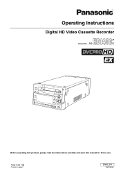 Panasonic AJHD1400P AJHD1400 User Guide
