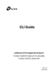 TP-Link T1500G-10PS T1500G-10PSUN V1 CLI Reference Guide Guide