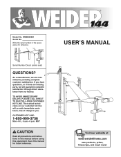 Weider 144 Bench English Manual