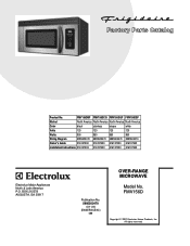 Frigidaire FMV156DS Parts Catalog