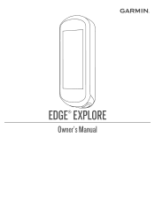 Garmin Edge Explore Owners Manual