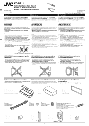 JVC KD-BT11 Installation Manual