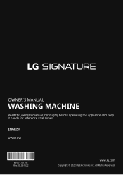 LG UWD1CW Owners Manual