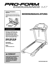 ProForm Endurance M7 Treadmill German Manual