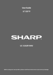 Sharp LC-32LB150U User Guide