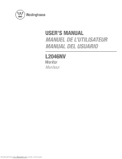 Westinghouse L2046NV User Manual