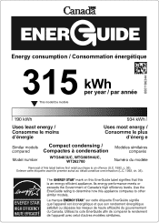 Bosch WTG86403UC Energy Guide
