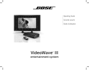 Bose Videowave III Entertainment Owner's Guide