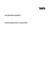 Lenovo ThinkPad Edge E520 (Swedish) User Guide