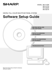 Sharp MX-5001N MX-4100N | MX-4101N | MX-5001N Software Setup Guide