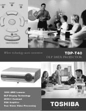 Toshiba TDP-T40 Brochure
