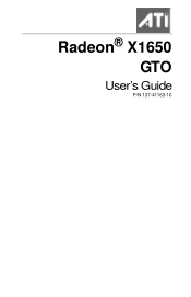 ATI X1650 User Guide