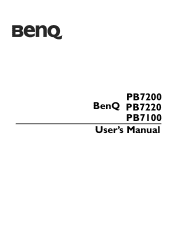 BenQ PB7100 User Manual