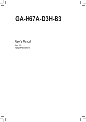 Gigabyte GA-H67A-D3H-B3 Manual